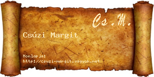 Csúzi Margit névjegykártya